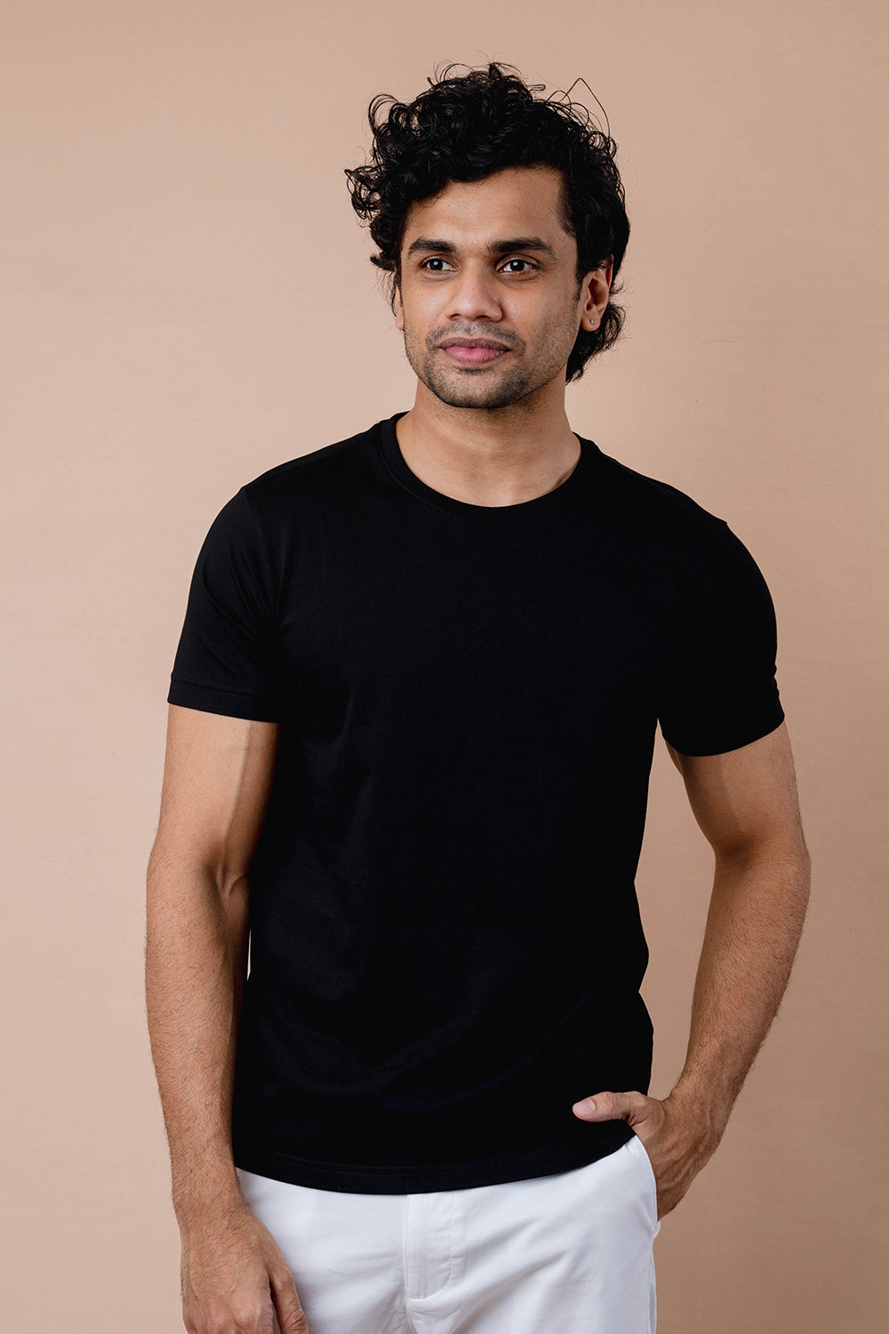 Pure Cotton Crew Neck T-shirt