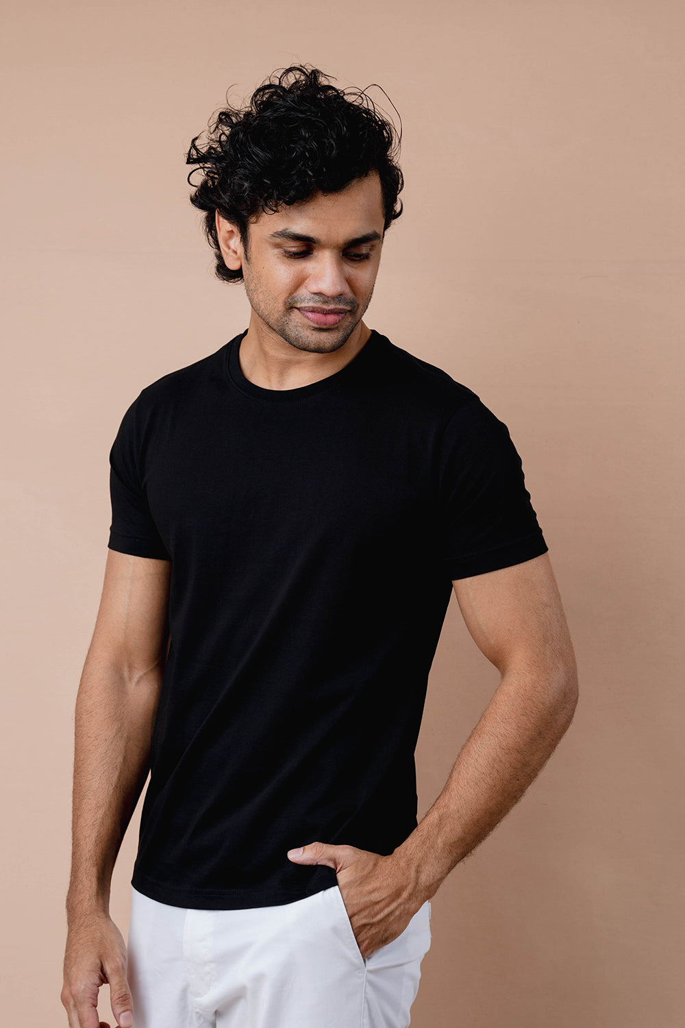 Pure Cotton Crew Neck T-shirt