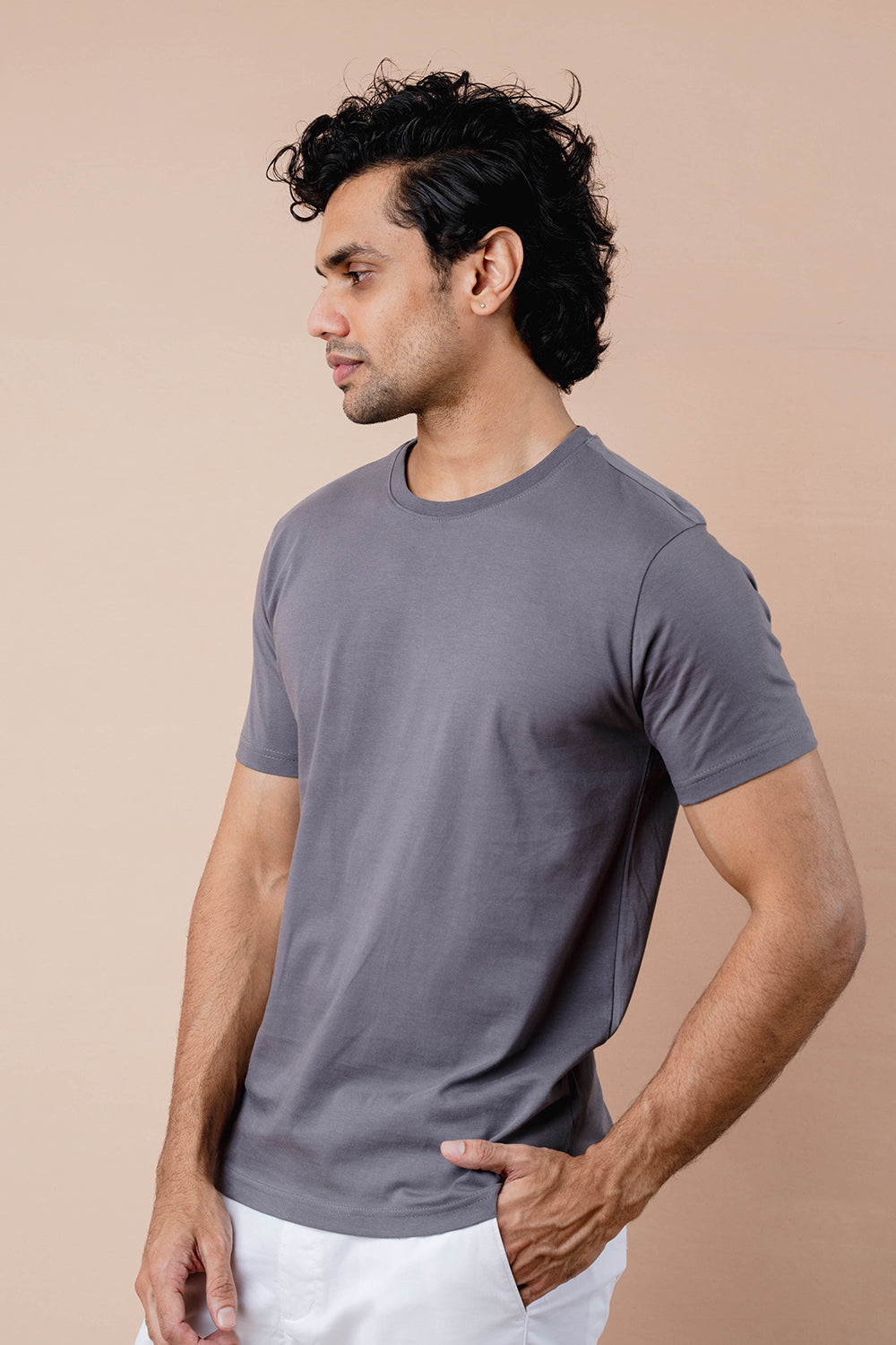 Pure Cotton Crew Neck T-shirt