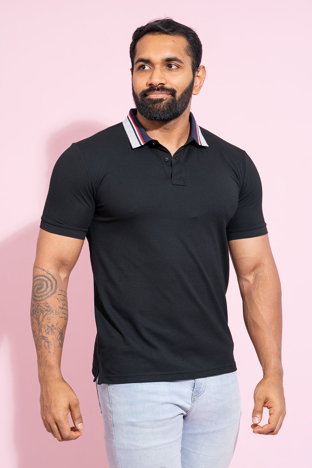 Polo T-shirt - Black - COCO by Cotton Collection