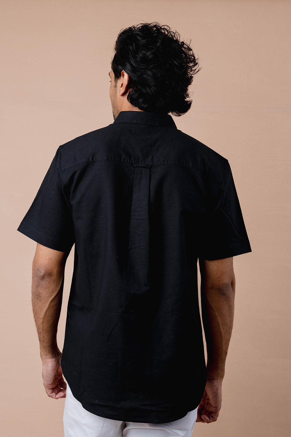 Regular Collar Half Sleeve Linen Shirt - COCO by Cotton Collection