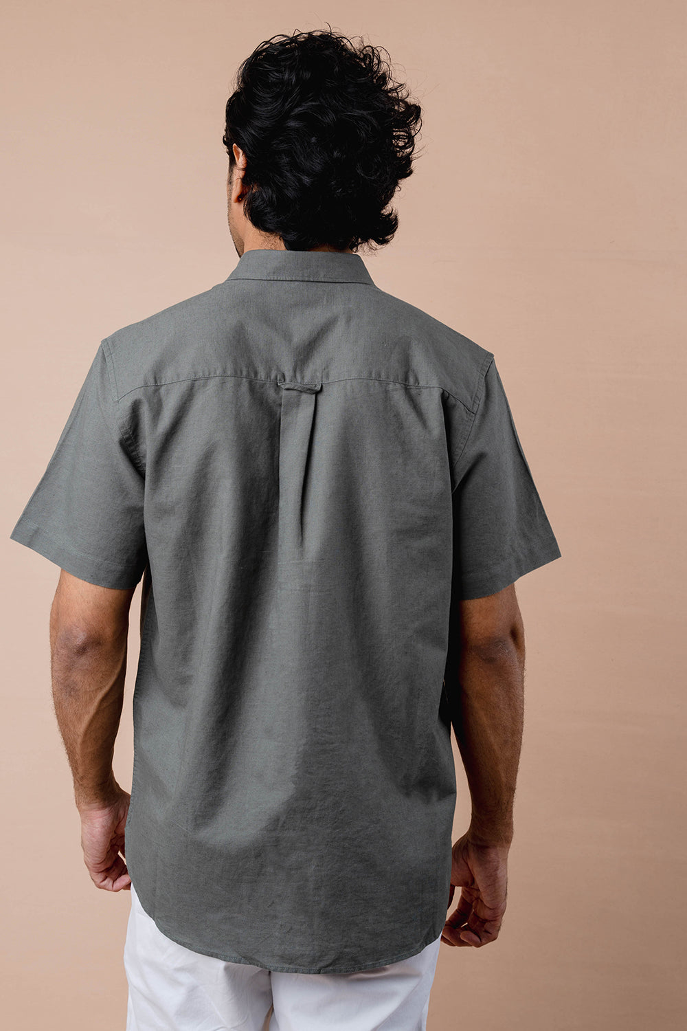 Regular Collar Half Sleeve Linen Shirt - COCO by Cotton Collection