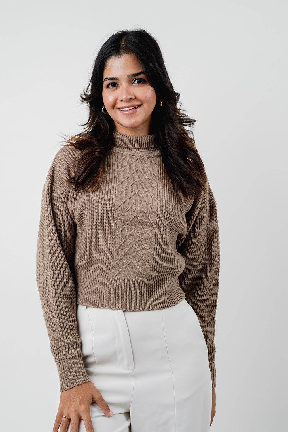 High Neck Crop Sweater - COCO by Cotton Collection