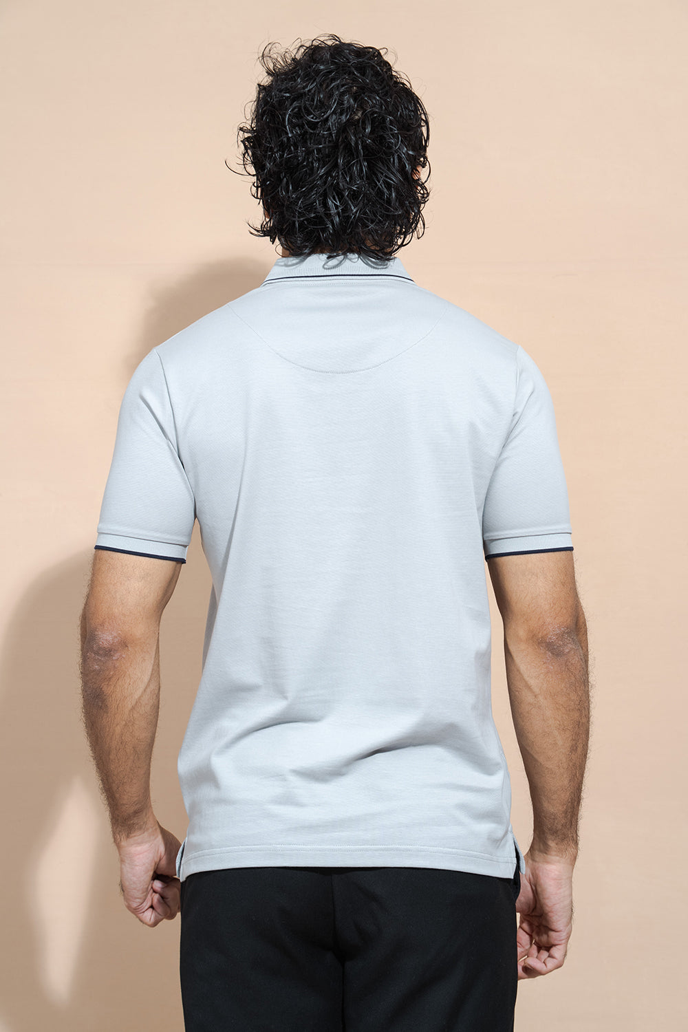 Classic Polo T-Shirt with Structured Collar & Sleeve Accents - COCO by Cotton Collection