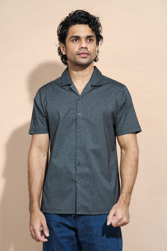 Regular Collar Short Sleeve Button-Down Shirt - COCO by Cotton Collection