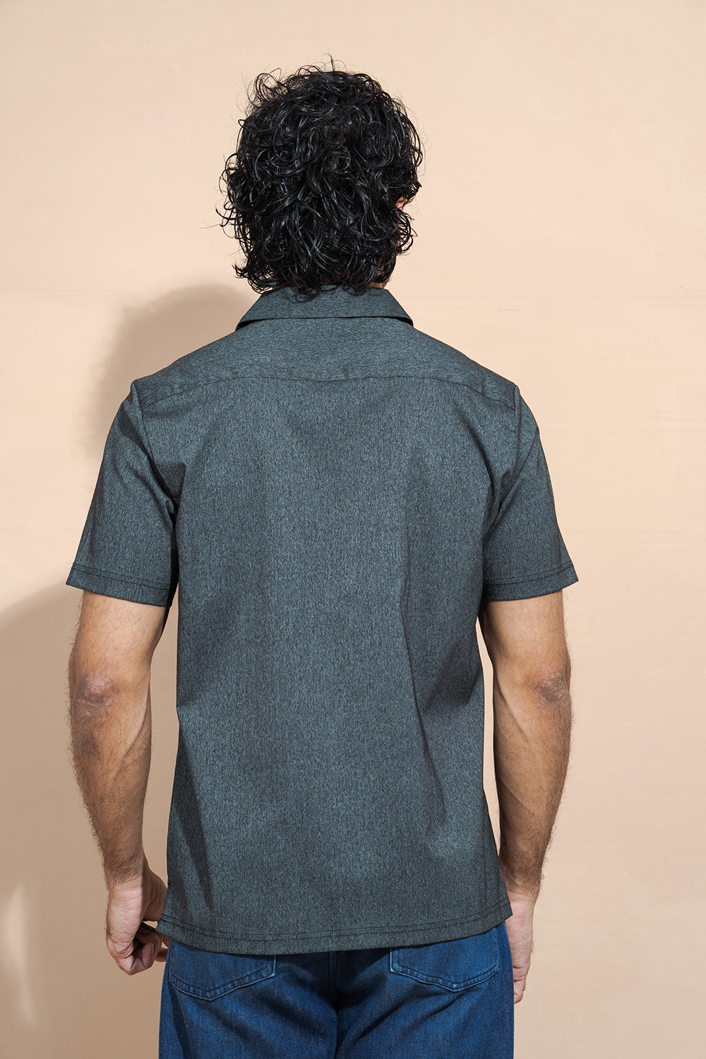 Regular Collar Short Sleeve Button-Down Shirt - COCO by Cotton Collection