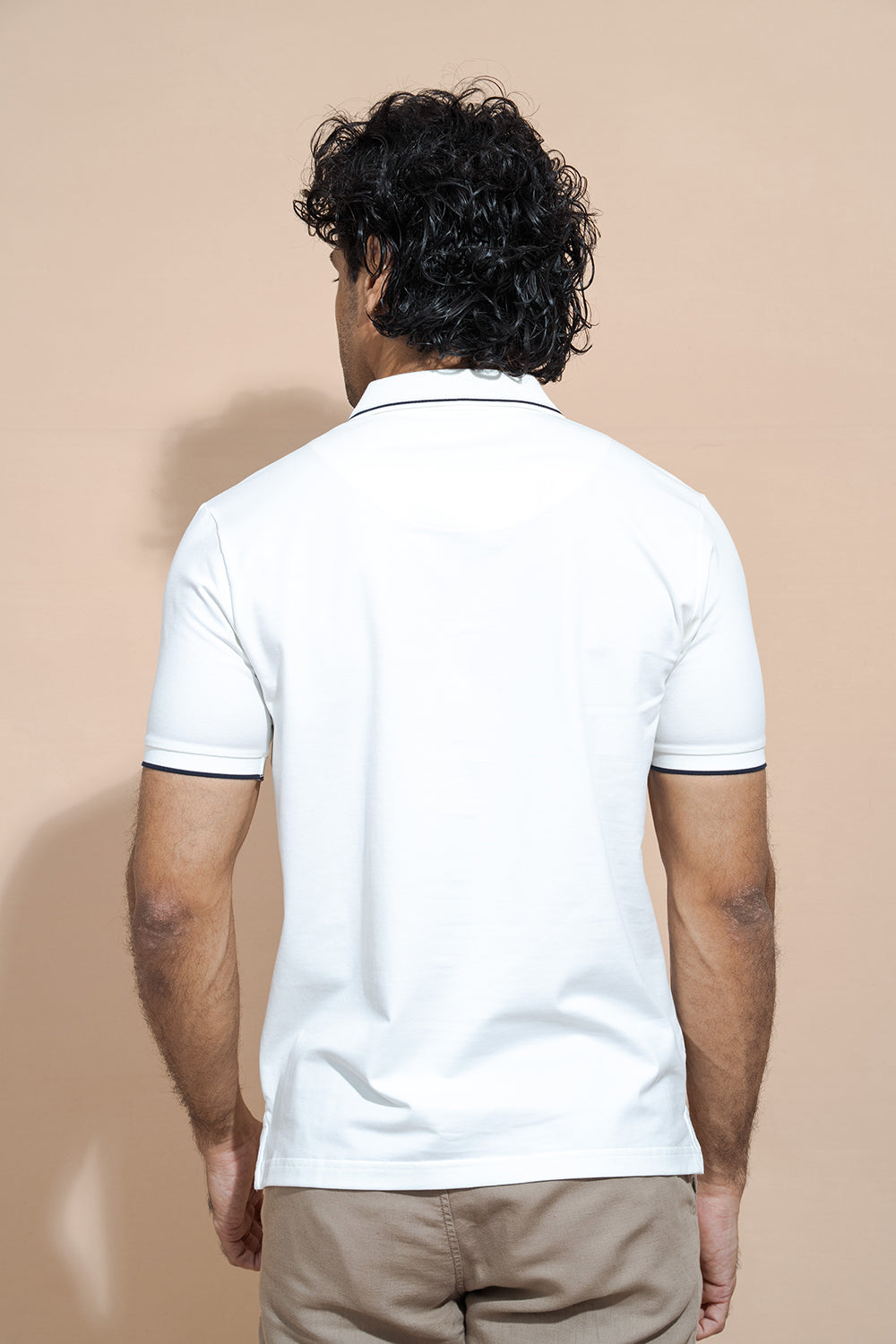 Classic Polo T-Shirt with Structured Collar & Sleeve Accents - COCO by Cotton Collection