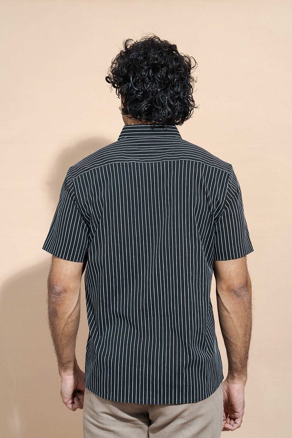 Short Sleeve Striped Regular Collar Shirt - COCO by Cotton Collection