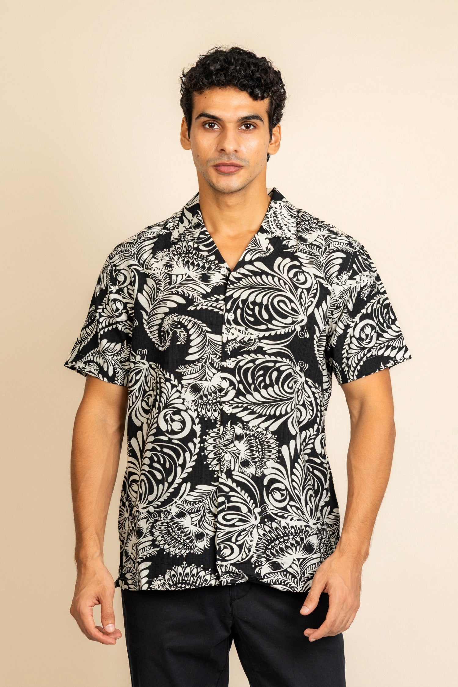 Printed Black Shirt - COCO by Cotton Collection